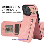 Retro Ring und Reißverschluss RFID-Kartenfach Handyhülle, für iPhone 16 Pro, für iPhone 16 Plus, für iPhone 16, für iPhone 15 Pro Max, für iPhone 15 Pro, für iPhone 15 Plus