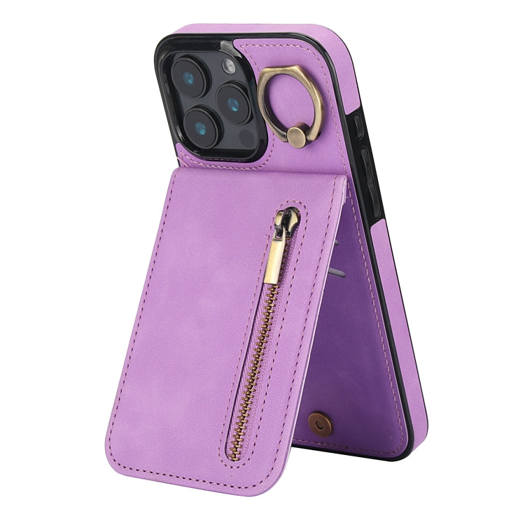 Retro Ring und Reißverschluss RFID-Kartenfach Handyhülle, für iPhone 16 Pro, für iPhone 16 Plus, für iPhone 16, für iPhone 15 Pro Max, für iPhone 15 Pro, für iPhone 15 Plus