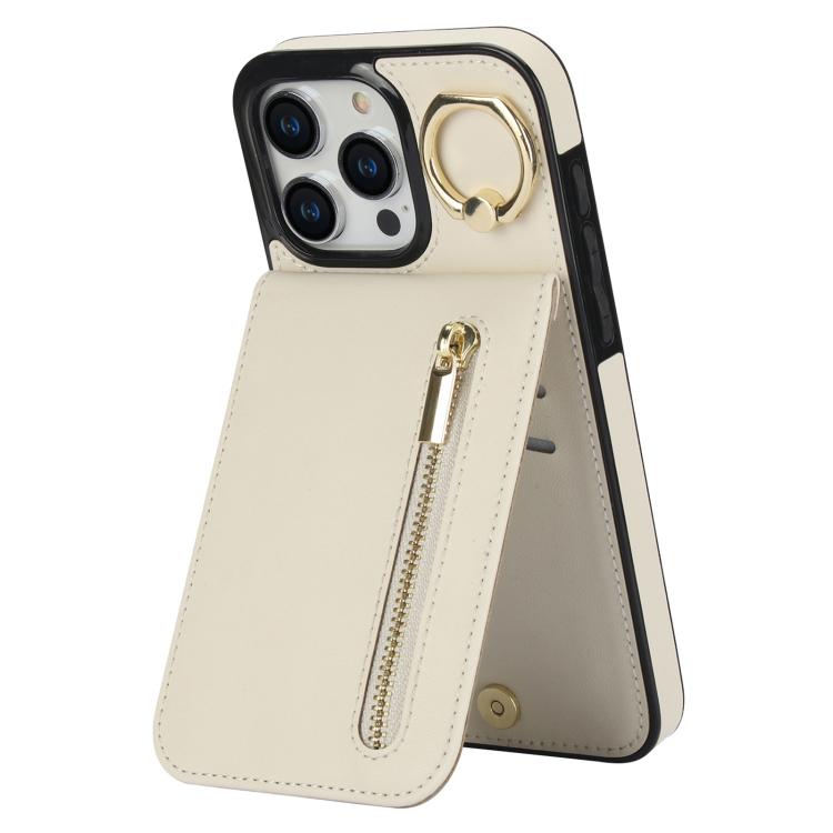 Retro Ring und Reißverschluss RFID-Kartenfach Handyhülle, für iPhone 16 Pro, für iPhone 16 Plus, für iPhone 16, für iPhone 15 Pro Max, für iPhone 15 Pro, für iPhone 15 Plus
