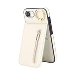 Retro-Ring- und Reißverschluss-RFID-Kartensteckplatz-Handyhülle, für iPhone 17e / 16e, für iPhone 17 Pro Max, für iPhone 17 Pro, für iPhone 17, für iPhone Air, für iPhone 16 Pro Max