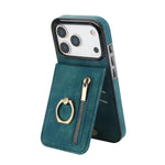 Retro-Ring- und Reißverschluss-RFID-Kartensteckplatz-Handyhülle, für iPhone 17e / 16e, für iPhone 17 Pro Max, für iPhone 17 Pro, für iPhone 17, für iPhone Air, für iPhone 16 Pro Max