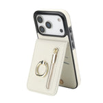 Retro-Ring- und Reißverschluss-RFID-Kartensteckplatz-Handyhülle, für iPhone 17e / 16e, für iPhone 17 Pro Max, für iPhone 17 Pro, für iPhone 17, für iPhone Air, für iPhone 16 Pro Max