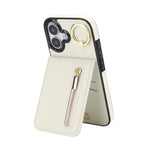 Retro-Ring- und Reißverschluss-RFID-Kartensteckplatz-Handyhülle, für iPhone 17e / 16e, für iPhone 17 Pro Max, für iPhone 17 Pro, für iPhone 17, für iPhone Air, für iPhone 16 Pro Max