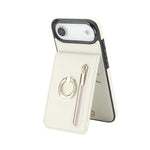 Retro-Ring- und Reißverschluss-RFID-Kartensteckplatz-Handyhülle, für iPhone 17e / 16e, für iPhone 17 Pro Max, für iPhone 17 Pro, für iPhone 17, für iPhone Air, für iPhone 16 Pro Max