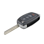 4-button Folding Car Key Shell with Metal Edge Solaris ix35 ix4 Santa For Hyundai Sonata 2014-2017 / Tucson 2016-2019 /  Santa Fe 2013-2016, For Hyundai 4-button Solaris ix35 ix4