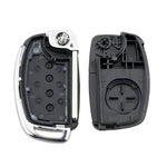 4-button Folding Car Key Shell with Metal Edge Solaris ix35 ix4 Santa For Hyundai Sonata 2014-2017 / Tucson 2016-2019 /  Santa Fe 2013-2016, For Hyundai 4-button Solaris ix35 ix4