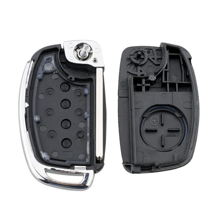 4-button Folding Car Key Shell with Metal Edge Solaris ix35 ix4 Santa For Hyundai Sonata 2014-2017 / Tucson 2016-2019 /  Santa Fe 2013-2016, For Hyundai 4-button Solaris ix35 ix4