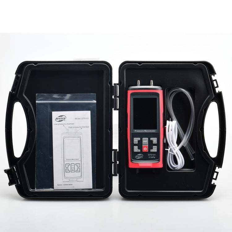 BENETECH GT5101 LCD-Anzeige Differenzdruckmesser, 1KPa, 2KPa, 4KPa, 10KPa, 40KPa, 50KPa, 125Pa, 250Pa, 100KPa