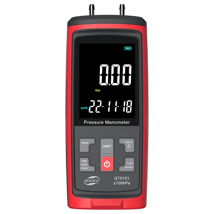BENETECH GT5101 LCD-Anzeige Differenzdruckmesser, 1KPa, 2KPa, 4KPa, 10KPa, 40KPa, 50KPa, 125Pa, 250Pa, 100KPa