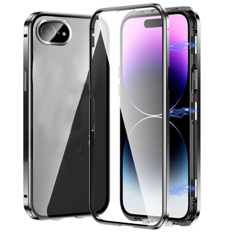 Magnetische Doppel-Dornschließe HD gehärtete Glas-Handyhülle, für iPhone 17e / 16e, für iPhone 17, für iPhone 16 Pro Max, für iPhone 16 Pro, für iPhone 16 Plus, für iPhone 16, für iPhone 15 Pro Max, für iPhone 15 Pro, für iPhone 15 Plus