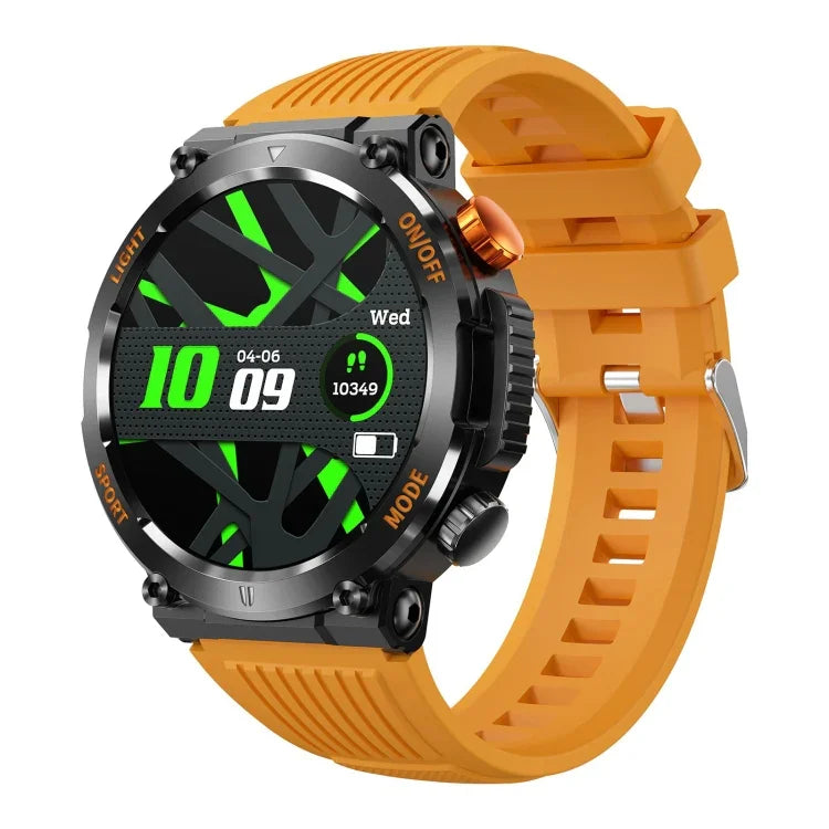 HT17 1,46 Zoll Rundbildschirm Bluetooth Smartwatch, unterstützt Gesundheitsüberwachung und über 100 Sportmodi