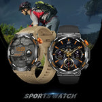 HT17 1,46 Zoll Rundbildschirm Bluetooth Smartwatch, unterstützt Gesundheitsüberwachung und über 100 Sportmodi