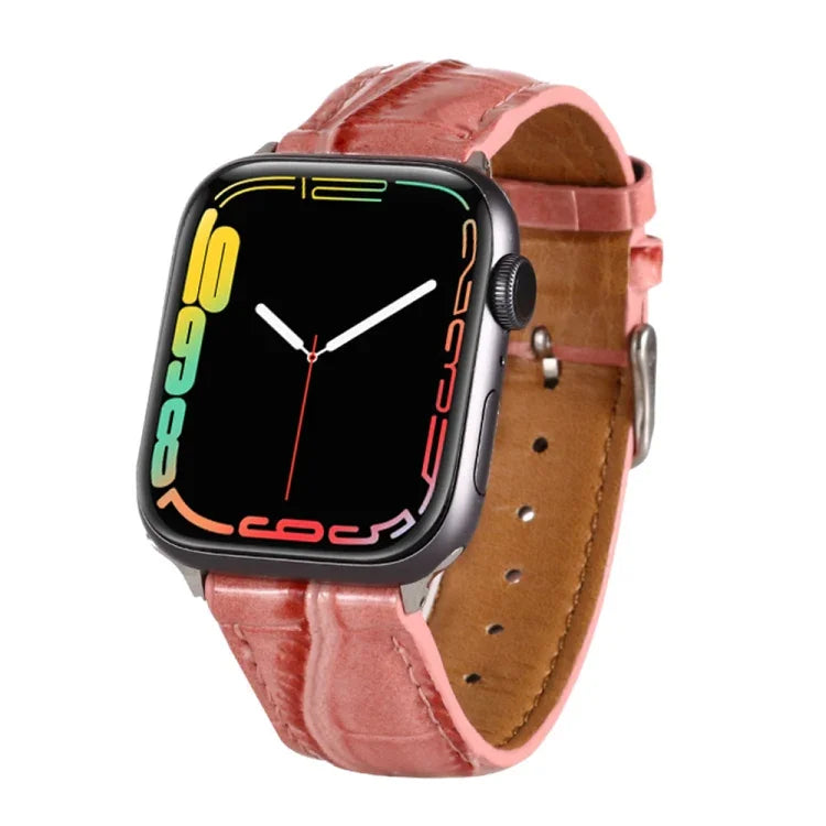 Krokodil-Textur Lederarmband, für Apple Watch Series 7 45mm / 6 & SE & 5 & 4 44mm / 3 & 2 & 1 42mm, für Apple Watch Ultra 49mm / Series 8&7 45mm / SE 2&6&SE&5&4 44mm / 3&2&1 42mm, für Apple Watch Series 8&7 41mm / SE 2&6&SE&5&4 40mm / 3&2&1 38...