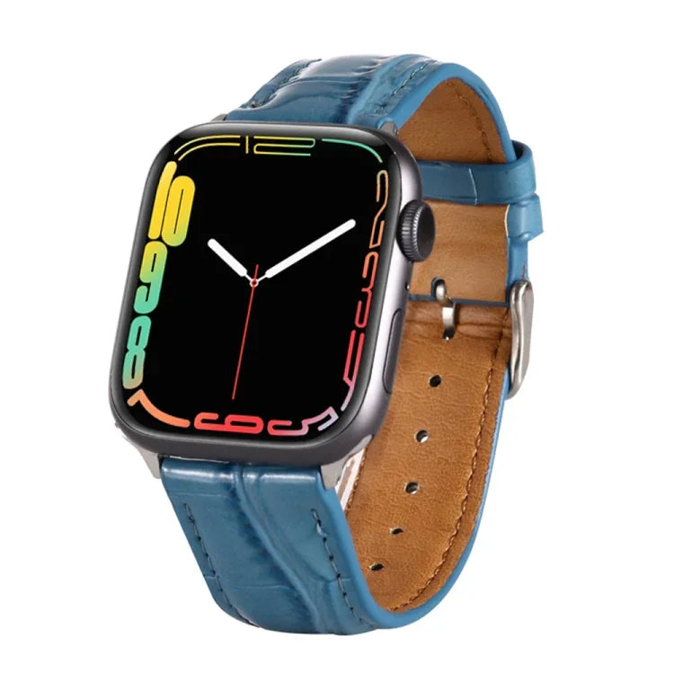 Krokodil-Textur Lederarmband, für Apple Watch Series 7 45mm / 6 & SE & 5 & 4 44mm / 3 & 2 & 1 42mm, für Apple Watch Ultra 49mm / Series 8&7 45mm / SE 2&6&SE&5&4 44mm / 3&2&1 42mm, für Apple Watch Series 8&7 41mm / SE 2&6&SE&5&4 40mm / 3&2&1 38...