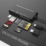 CR7 USB3.0 + Type-C Multifunktions-Kartenleser CF / XD / MS / SD / TF Karte 7 in 1, USB3.0 + Type-C