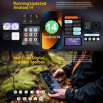 Ulefone Armor 24, robustes Smartphone, seitlicher Fingerabdrucksensor, 22.000 mAh Akku, 6,78 Zoll Display, Android 14, MediaTek Helio G96 Octa-Core-Prozessor, Netzwerk: 4G, NFC, Armor 24