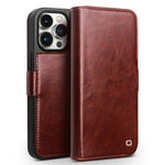 QIALINO Classic 103 Schnalle Echtes Leder Handyhülle, für iPhone 17e / 16e, für iPhone 17 Pro Max, für iPhone 17 Pro, für iPhone 17, für iPhone Air, für iPhone 15 Pro Max, für iPhone 15 Plus, für iPhone 15