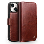 QIALINO Classic 103 Schnalle Echtes Leder Handyhülle, für iPhone 17e / 16e, für iPhone 17 Pro Max, für iPhone 17 Pro, für iPhone 17, für iPhone Air, für iPhone 15 Pro Max, für iPhone 15 Plus, für iPhone 15