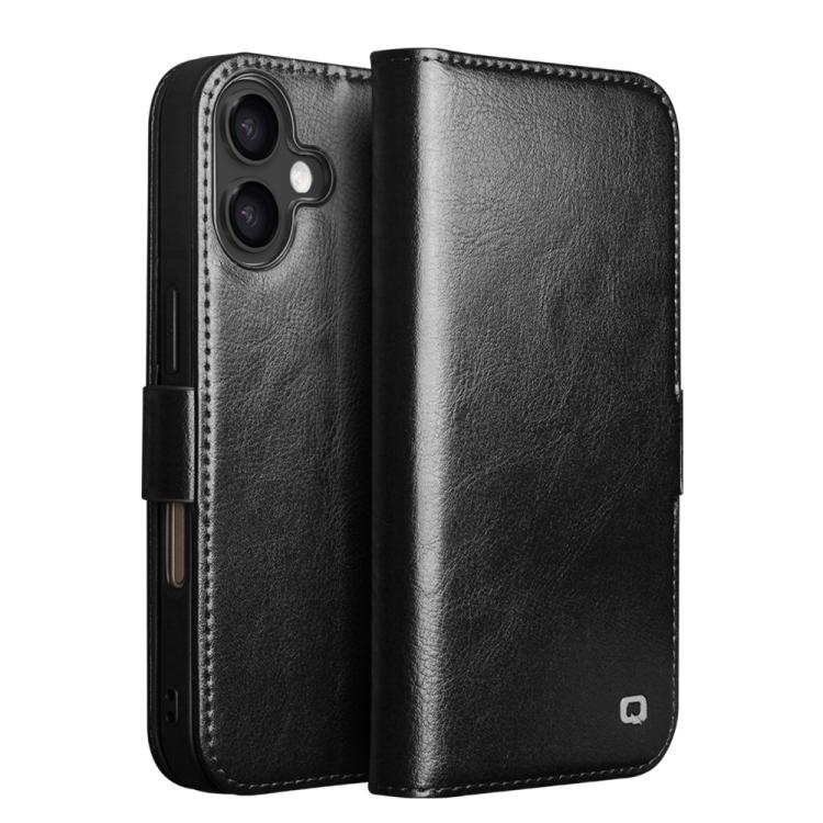 QIALINO Classic 103 Schnalle Echtes Leder Handyhülle, für iPhone 17e / 16e, für iPhone 17 Pro Max, für iPhone 17 Pro, für iPhone 17, für iPhone Air, für iPhone 15 Pro Max, für iPhone 15 Plus, für iPhone 15