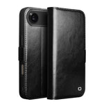 QIALINO Classic 103 Schnalle Echtes Leder Handyhülle, für iPhone 17e / 16e, für iPhone 17 Pro Max, für iPhone 17 Pro, für iPhone 17, für iPhone Air, für iPhone 15 Pro Max, für iPhone 15 Plus, für iPhone 15