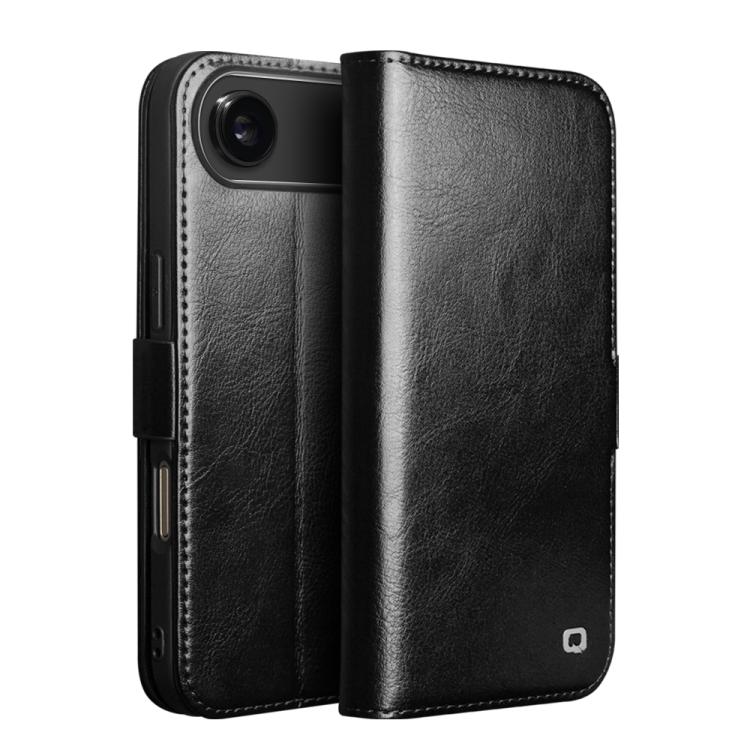 QIALINO Classic 103 Schnalle Echtes Leder Handyhülle, für iPhone 17e / 16e, für iPhone 17 Pro Max, für iPhone 17 Pro, für iPhone 17, für iPhone Air, für iPhone 15 Pro Max, für iPhone 15 Plus, für iPhone 15