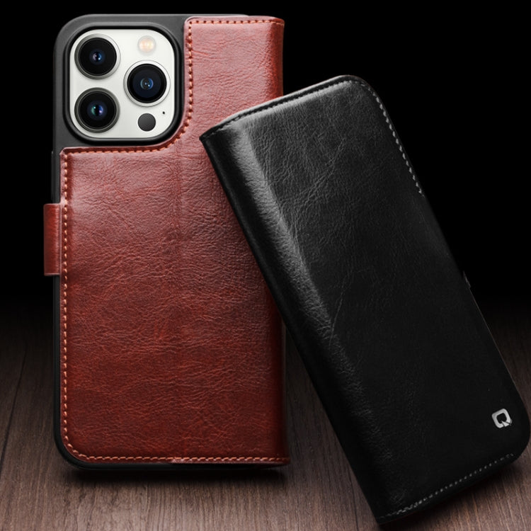 QIALINO Classic 103 Schnalle Echtes Leder Handyhülle, für iPhone 17e / 16e, für iPhone 17 Pro Max, für iPhone 17 Pro, für iPhone 17, für iPhone Air, für iPhone 15 Pro Max, für iPhone 15 Plus, für iPhone 15