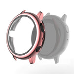 Schutzhülle aus galvanisiertem Polycarbonat mit Schutzfolie aus gehärtetem Glas, für Samsung Galaxy Watch Active 2 40 mm und 44 mm