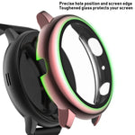 Electroplate PC Protective Case with Tempered Glass Film, For Samsung Galaxy Watch Active 2 40mm, For Samsung Galaxy Watch Active 2 44mm