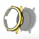 Schutzhülle aus galvanisiertem Polycarbonat mit Schutzfolie aus gehärtetem Glas, für Samsung Galaxy Watch Active 2 40 mm und 44 mm