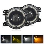Y5 4 inch 1 Pair Light Guide Single Lens Fog Light, For Jeep Wrangler JK 2 Door 2007-2015