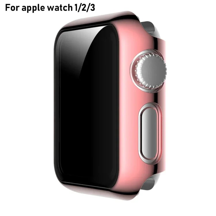 Full Coverage Plating TPU Case, For Apple Watch Series 3 & 2 & 1 38mm, For Apple Watch Series 3 & 2 & 1 42mm, For Apple Watch Series 5 & 4 40mm, For Apple Watch Series 5 & 4 44mm