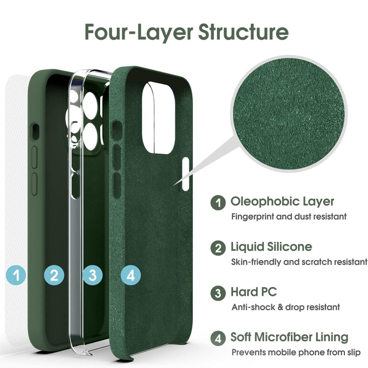 Mikrofaser Flüssigsilikon Stoßfeste Handyhülle, Für iPhone 12, Für iPhone 12 Pro Max, Für iPhone 12 Pro