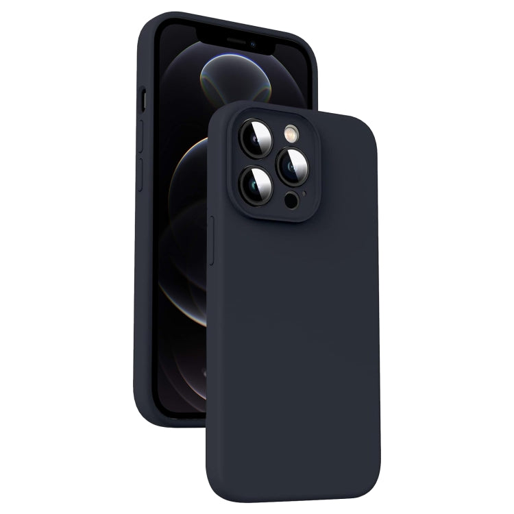 Mikrofaser Flüssigsilikon Stoßfeste Handyhülle, Für iPhone 12, Für iPhone 12 Pro Max, Für iPhone 12 Pro