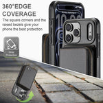 JEEHOOD C22 Serie Reißverschluss-Brieftasche Leder Handyhülle mit doppelter Umhängeschnur, für iPhone 17 Pro Max, für iPhone 17 Pro, für iPhone Air, für iPhone 16 Pro Max, für iPhone 16 Pro, für iPhone 16 Plus, für iPhone 16, für iPhone 15 Pro Max