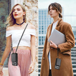 JEEHOOD C22 Serie Reißverschluss-Brieftasche Leder Handyhülle mit doppelter Umhängeschnur, für iPhone 17 Pro Max, für iPhone 17 Pro, für iPhone Air, für iPhone 16 Pro Max, für iPhone 16 Pro, für iPhone 16 Plus, für iPhone 16, für iPhone 15 Pro Max