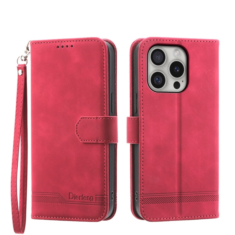 Dierfeng Dream Line TPU Hybrid PU-Leder-Handyhülle, für iPhone 17 Pro Max, für iPhone 17 Pro, für iPhone 17, für iPhone Air, für iPhone 16e, für iPhone 16 Pro Max, für iPhone 16 Pro, für iPhone 16 Plus