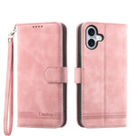 Dierfeng Dream Line TPU Hybrid PU-Leder-Handyhülle, für iPhone 17 Pro Max, für iPhone 17 Pro, für iPhone 17, für iPhone Air, für iPhone 16e, für iPhone 16 Pro Max, für iPhone 16 Pro, für iPhone 16 Plus