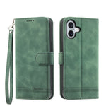Dierfeng Dream Line TPU Hybrid PU-Leder-Handyhülle, für iPhone 17 Pro Max, für iPhone 17 Pro, für iPhone 17, für iPhone Air, für iPhone 16e, für iPhone 16 Pro Max, für iPhone 16 Pro, für iPhone 16 Plus
