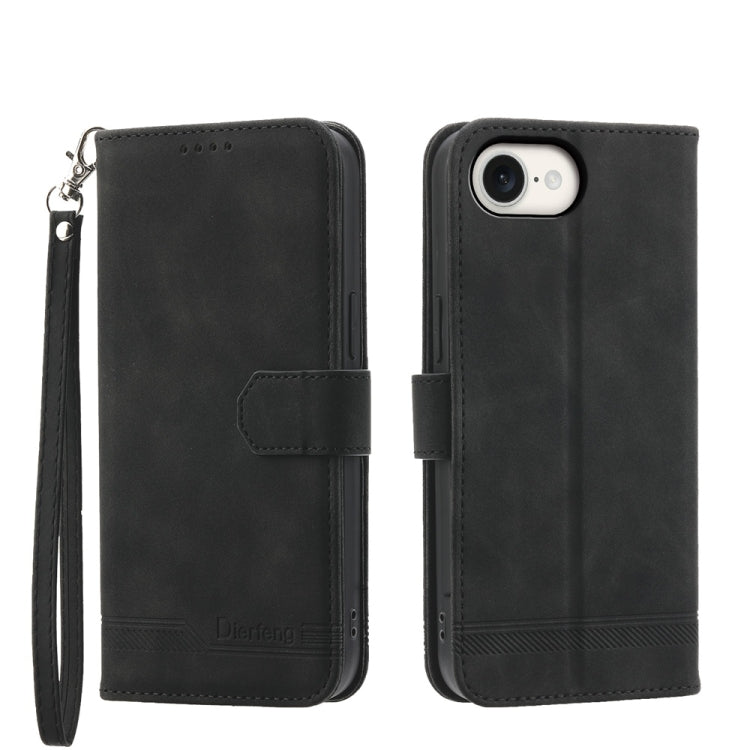 Dierfeng Dream Line TPU Hybrid PU-Leder-Handyhülle, für iPhone 17 Pro Max, für iPhone 17 Pro, für iPhone 17, für iPhone Air, für iPhone 16e, für iPhone 16 Pro Max, für iPhone 16 Pro, für iPhone 16 Plus