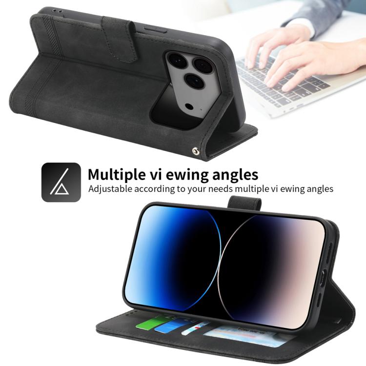 Dierfeng Dream Line TPU Hybrid PU-Leder-Handyhülle, für iPhone 17 Pro Max, für iPhone 17 Pro, für iPhone 17, für iPhone Air, für iPhone 16e, für iPhone 16 Pro Max, für iPhone 16 Pro, für iPhone 16 Plus