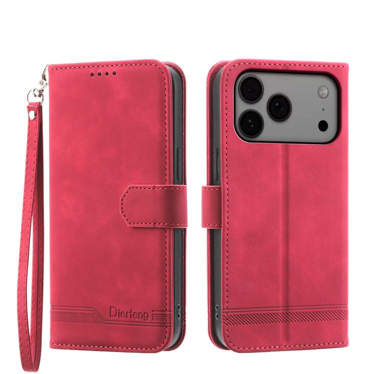 Dierfeng Dream Line TPU Hybrid PU-Leder-Handyhülle, für iPhone 17 Pro Max, für iPhone 17 Pro, für iPhone 17, für iPhone Air, für iPhone 16e, für iPhone 16 Pro Max, für iPhone 16 Pro, für iPhone 16 Plus