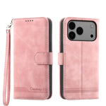 Dierfeng Dream Line TPU Hybrid PU-Leder-Handyhülle, für iPhone 17 Pro Max, für iPhone 17 Pro, für iPhone 17, für iPhone Air, für iPhone 16e, für iPhone 16 Pro Max, für iPhone 16 Pro, für iPhone 16 Plus