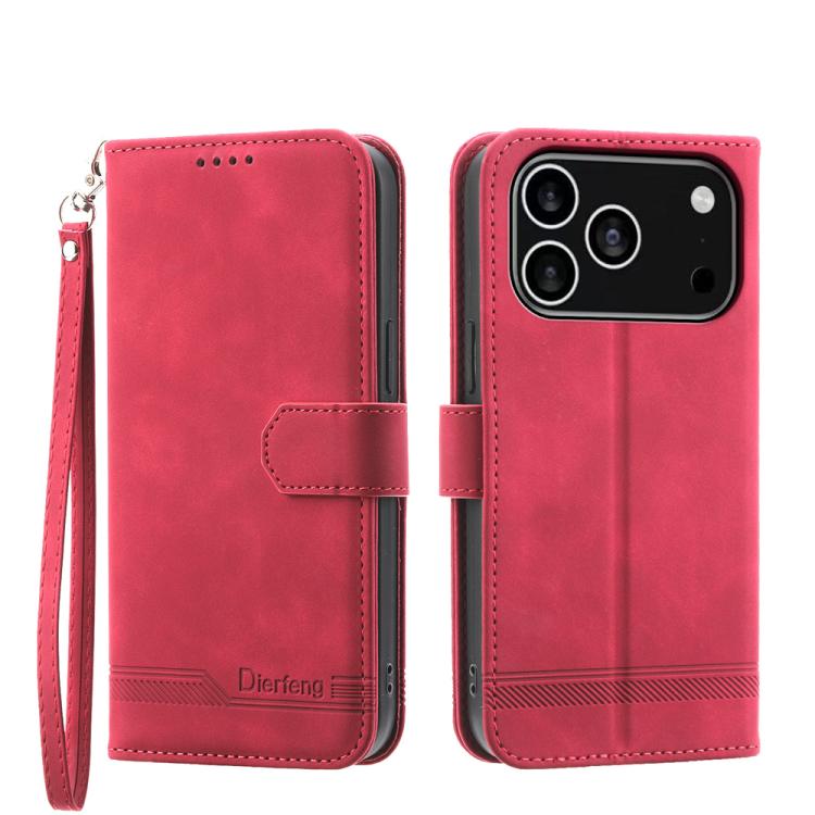 Dierfeng Dream Line TPU Hybrid PU-Leder-Handyhülle, für iPhone 17 Pro Max, für iPhone 17 Pro, für iPhone 17, für iPhone Air, für iPhone 16e, für iPhone 16 Pro Max, für iPhone 16 Pro, für iPhone 16 Plus