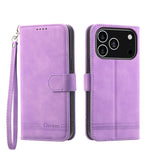 Dierfeng Dream Line TPU Hybrid PU-Leder-Handyhülle, für iPhone 17 Pro Max, für iPhone 17 Pro, für iPhone 17, für iPhone Air, für iPhone 16e, für iPhone 16 Pro Max, für iPhone 16 Pro, für iPhone 16 Plus
