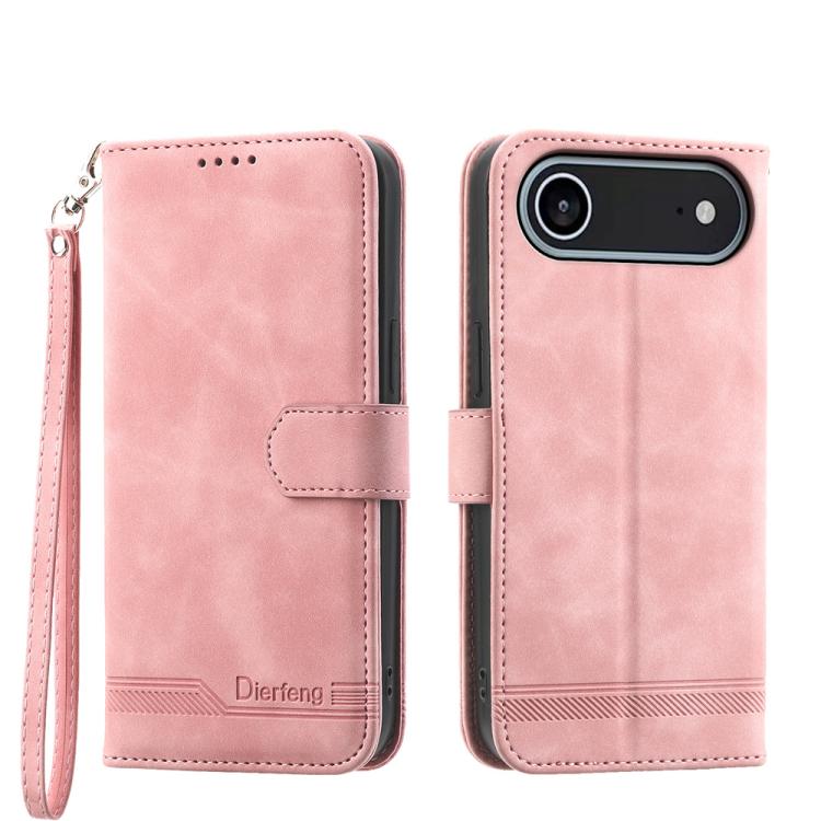 Dierfeng Dream Line TPU Hybrid PU-Leder-Handyhülle, für iPhone 17 Pro Max, für iPhone 17 Pro, für iPhone 17, für iPhone Air, für iPhone 16e, für iPhone 16 Pro Max, für iPhone 16 Pro, für iPhone 16 Plus