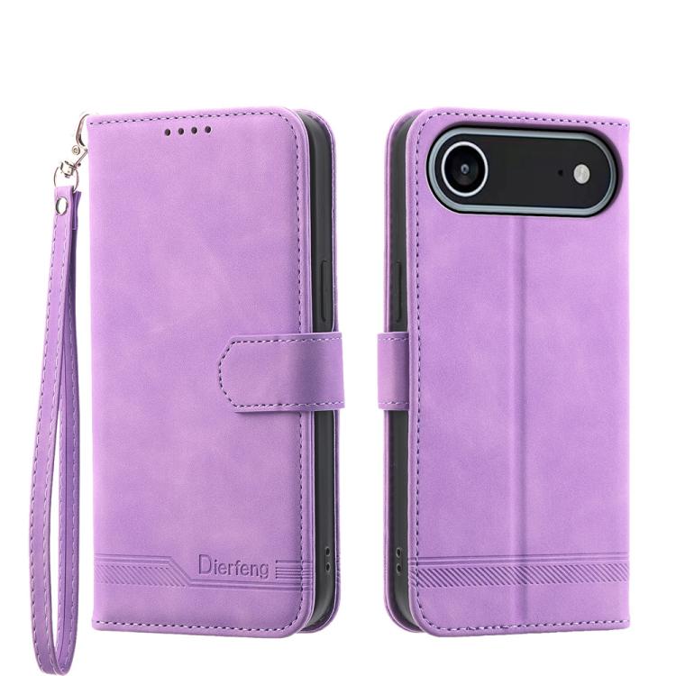 Dierfeng Dream Line TPU Hybrid PU-Leder-Handyhülle, für iPhone 17 Pro Max, für iPhone 17 Pro, für iPhone 17, für iPhone Air, für iPhone 16e, für iPhone 16 Pro Max, für iPhone 16 Pro, für iPhone 16 Plus