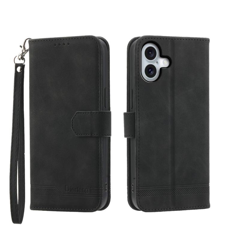 Dierfeng Dream Line TPU Hybrid PU-Leder-Handyhülle, für iPhone 17 Pro Max, für iPhone 17 Pro, für iPhone 17, für iPhone Air, für iPhone 16e, für iPhone 16 Pro Max, für iPhone 16 Pro, für iPhone 16 Plus