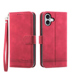 Dierfeng Dream Line TPU Hybrid PU-Leder-Handyhülle, für iPhone 17 Pro Max, für iPhone 17 Pro, für iPhone 17, für iPhone Air, für iPhone 16e, für iPhone 16 Pro Max, für iPhone 16 Pro, für iPhone 16 Plus