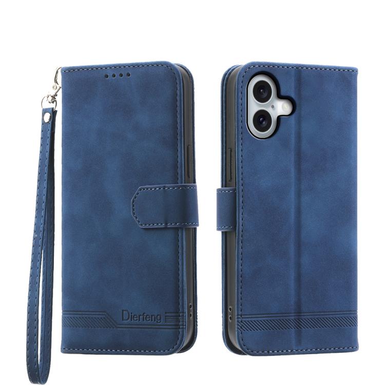 Dierfeng Dream Line TPU Hybrid PU-Leder-Handyhülle, für iPhone 17 Pro Max, für iPhone 17 Pro, für iPhone 17, für iPhone Air, für iPhone 16e, für iPhone 16 Pro Max, für iPhone 16 Pro, für iPhone 16 Plus