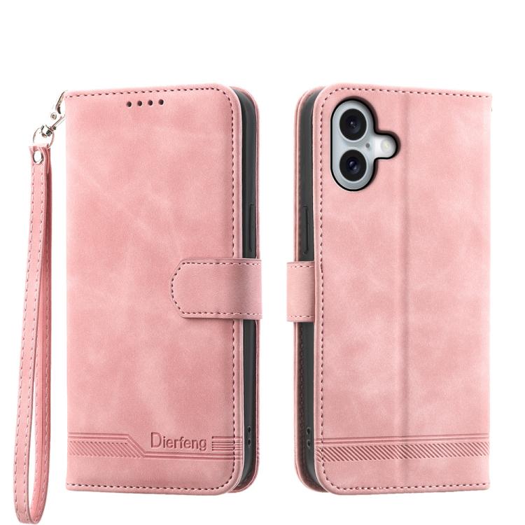 Dierfeng Dream Line TPU Hybrid PU-Leder-Handyhülle, für iPhone 17 Pro Max, für iPhone 17 Pro, für iPhone 17, für iPhone Air, für iPhone 16e, für iPhone 16 Pro Max, für iPhone 16 Pro, für iPhone 16 Plus
